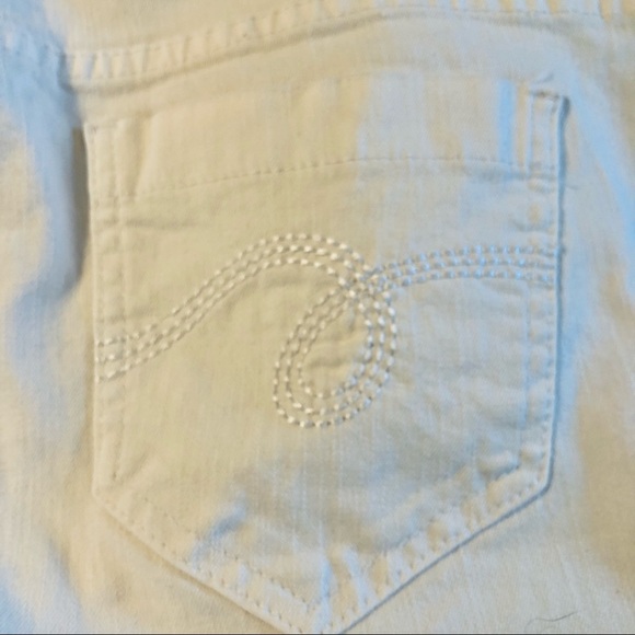 Smiths Dungarees White Bootcut Jeans Stretch Sz 16 - Picture 7 of 8